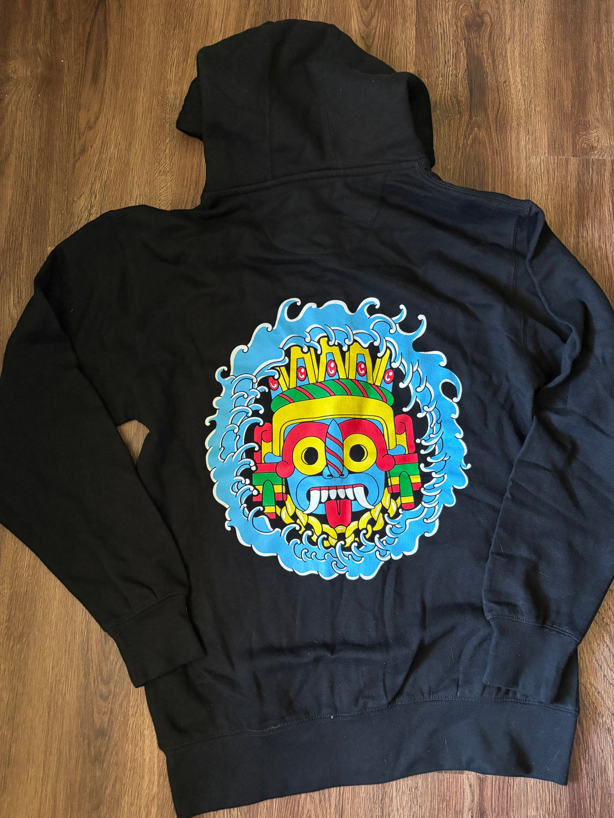 Tlaloc Black Zip-up Hoodie